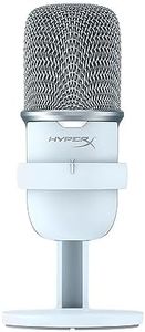 HyperX SoloCast – USB Condenser Gaming Microphone, for PC, PS5, PS4, and Mac, Tap-to-mute Sensor, Cardioid Polar Pattern, Gaming, Streaming, Podcasts, Twitch, YouTube, Discord - White