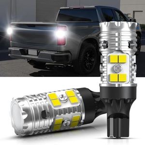 LASFIT 921 LED Reverse Backup Lights for 2014-2022 2023 2024 2025 2026 Silverado 1500, Canbus Ready 912 W16W 904 916 2835 Exterior Replacement Upgraded White, 2pcs