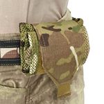 SABADO Tactical MOLLE Mesh Net Dump Pouch Duty Belt Mount Drawstring Bag Folding Flexible Durable Hook and Loop Mag Pouch Deploy with one Pull Tab for Carrier Vest Belt(MC)