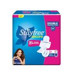 Stayfree Secure XL Sanitary Pads For Women, 40 Pads, Cottony Soft Cover