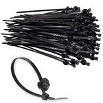 Benliu Fir Tree Nylon Push Mount Cable Zip Tie 8.3"x0.18" Multi-Purpose Tie Wire Clips Holder Black 20 pcs