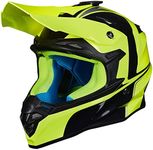 ILM Kids Youth Dirt Bike Helmets ATV Motocross Dirtbike Helmet with Super Soft Liner Camera Mount for Adult Men Women Motorcycle Dual Sport DOT Model-216 (Yellow Black, XS)