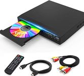 DVD Player HDMI for TV, HD 1080P Upscaling CD Player with HDMI AV Coaxial Output USB Input, Support Recorder Disc, PAL/NTSC System, Region Free, HDMI AV Cable Remote Control Included