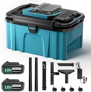 Cordless Shop Vac Wet and Dry, Rushless 2.5 Gallon HEPA Filter Shop Vac Compatible with Makita 18V 4.0Ah Batteries and Charger,Portable Commercial Vac for Car, Home and Workshop (Blue)