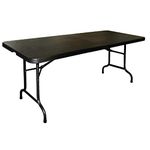 Bolero Centre Folding Utility Table Black 6Ft Garden Outdoor Party Catering