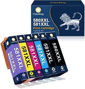 ColorKing PGI-580XXL CLI-581XXL Compatibile per Canon 580 581 Cartucce d'inchiostro per Pixma TS8350 TS8150 TS8151 TS8152 TS8250 TS8251 TS8252 TS8351 TS8352 TS9150 TS9155 (Includere Foto Blu)