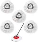 5 Pack Mop Replacement Heads, Spin 