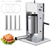 GarveeHome Sausage Stuffer, Manual 11LBS/5L Sausage Maker Machine, Meat Stuffer with Dual Speed, Stainless Steel Heavy Duty Sausage Filler with 4 Stuffing Tubes, for Commercial and Home Use