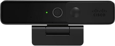 CISCO Designed Cisco Desk Camera 4K in Carbon Black with up to 4K Ultra HD Video, Dual Microphones, Low-Light Performance, 1-Year Limited Hardware Warranty (CD-DSKCAM-C-US)