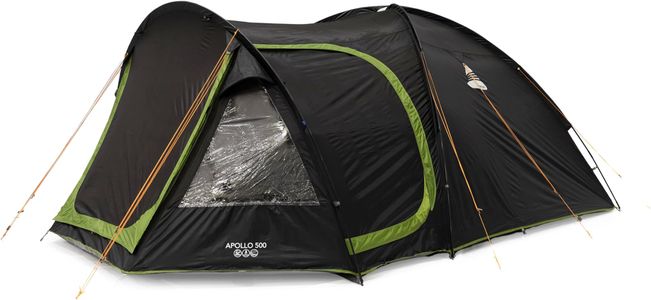 Vango Apollo 500 Family Tent – 5 Person Waterproof Camping with Large Porch