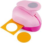 BearBoss 2 Inch Circle Punch, Hole Punch Shapes, Paper Punch Set for Scrapbooking Festival Paper Greeting Card DIY Albums Photos (Pink)