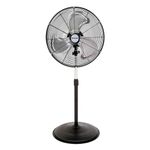 Hurricane Pro 20" High Velocity Oscillating Metal Stand Fan, Powerful 3 Speed Airflow with Adjustable Height for Home, Bedroom, Garage, and Workshop