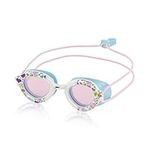 Speedo Unisex Kids Swim Goggles Sunny G Ages 3-8, White Hearts/Vermillion, One Size