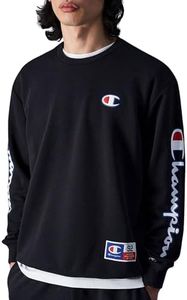 Champion Legacy Retro-Sport-Heavy Powerblend Terry Crewneck Sweat, Noir, M Homme