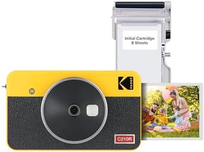 Kodak Mini Shot 2 Retro Portable Wireless Instant Camera & Photo Printer, Compatible with iOS & Android and Bluetooth Devices, Real Photo (2.1x3.4) 4Pass Technology - Yellow