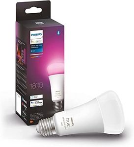 Philips Hue White and Colour Ambiance A67 High Brightness 100W 1600 Lumens Smart Bulb with E27 Fitting