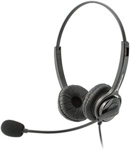 Executive Pro Overture | Premium Dual-Ear Noise-Canceling Corded USB Headset for Computer | Works with Mac and PC - Skype, Teams, and Zoom Headset | Office Headset with Microphone for PC