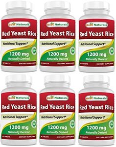 Best Naturals Red Yeast Rice 1200 Mg Tablet for Healthy Cholesterol Level, 60 Count (Pack of 6)