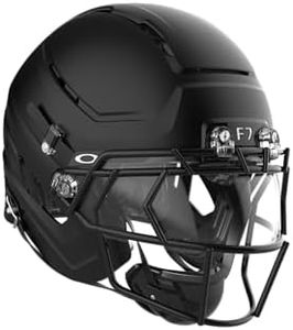 Schutt F7 AiR Elite Varsity Football Helmet, Virginia Tech 5-Star Helmet, Lightweight Football Helmet for High School, Medium, Matte Black, F7X EGOP III Facemask Attached