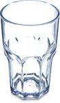 Carlisle FoodService Products Louis Clear Tumbler Tall Glass for Restaurants, Catering, Kitchens, Plastic, 10 Ounces, Clear, (Pack of 24)