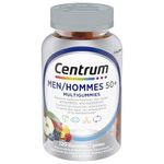 Centrum Men 50 Plus MultiGummies, Multivitamins/Minerals Gummies for Men 50+, Cherry, Berry, and Apple Flavours, 120 Count