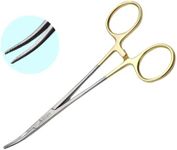 Artery Forceps 6" Curved Hemostats for Nurses, Fishing Forceps, Crafts and Hobby Gold Plated Handle Artman Brand