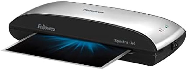 Fellowes Plastifieuse Spectra A4, pour plastifier à chaud pochettes de 80 à 125 microns, sans bourrages, arrêt automatique, loisirs créatifs, 30cm/min, 5737801
