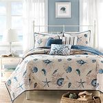 Madison Park 6 Piece Bayside Coverlet Set, Full/Queen(MP13-374)