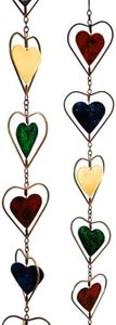Ancient Graffiti Heart Rain Chains, Multicolored, Pack of 2 (2)