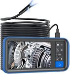 50FT Endoscope Borescope, Teslong Dual Lens Sewer Inspection Camera with 4.5'' Screen, Waterproof Snake Cable, LED Lights, 1080P Fiber Optic Scope Camera for Home Wall Duct Drain Pipe Plumbing