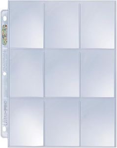 Ultra Pro 25 Platinum Storage Pages: Baseball & Other Sports Trading Cards Collecting Pages (Platinum Series 9-Pocket Pages), Clear