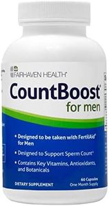 Fairhaven Health CountBoost for Men Optimal Count and Volume Male Fertility Supplement - Pre-conception Nutrition for Him - with Ashwagandha, Vitamin C, and CoQ10-60 Capsules