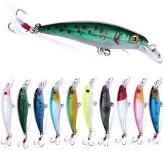 LURESMEOW Jerkbait Fishing Lures, Jerk Baits for Bass Fishing,Top Water Bass Fishing Lures for Bass Trout Walleye Lures, Jerk Bait 10pcs with Box