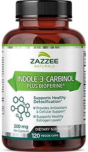 Zazzee High Absorption Indole-3-Carbinol (I3C), 200 mg per Capsule, 120 Vegan Capsules, 4 Month Supply, 5 mg BioPerine for Enhanced Absorption, 100% Vegetarian, All-Natural and Non-GMO