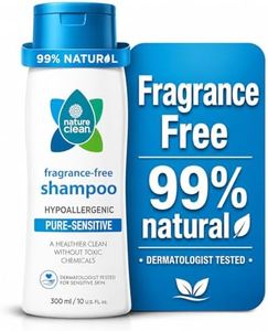 Nature Clean Pure Sensitive Shampoo, Hypoallergenic, Fragrance Free, Sensitive, Dermatologist Tested, 300 ml,10 Oz