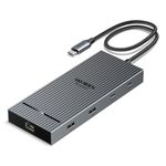 UGREEN Laptop Docking Station Dual Monitor, Revodok Pro 10-in-1 USB C Hub, Dual 4K@60Hz with 2 HDMI, 3x 10Gbps USB-A/C, 100W PD, Ethernet, SD/TF, Aluminum USB-C Dock for Dell, HP, ThinkPad Laptops
