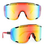 Karsaer Cycling Sports Sunglasses Windproof Goggles for MTB Running Beach Volleyball Baseball Large 80s Visor Shades B5078