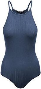 Women's Jumpsuits Racerback Tank Top Romper Ribbed Bodysuit Eclipse 2XL