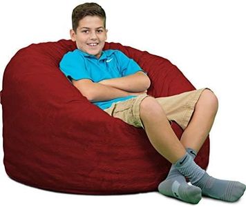 ULTIMATE SACK Bean Bag Chairs in Multiple Sizes and Colors: Giant Foam-Filled Furniture - Machine Washable Covers, Double Stitched Seams, Durable Inner Liner. (3000, Burgundy Suede)