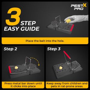 Pest X Pro Rat Traps 4-Pack – Heavy Duty Rodent Control