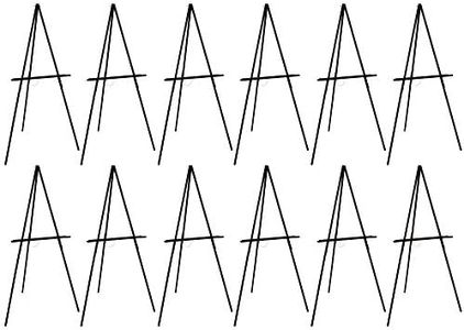 U.S. Art Supply 64" High Black Torrey Wooden A-Frame Tripod Studio Artist Floor Easel (Pack of 12) - Adjustable Tray Height, Holds 40" Canvas, Wood Display Holder Stand for Painting Party Class, Photo