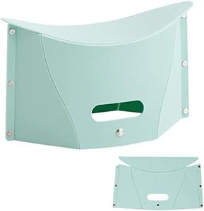 koofull Folding Portable Camping Hiking Stool, Lightweight Collapsable Foldable Chair for Travel Gathering BBQ Subway Backpacking Outdoor Squatty Potty Ultralight Mini (Green)