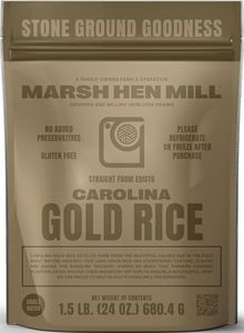 Marsh Hen Mill Carolina Gold Rice | Premium Long Grain White Rice with Exceptional Aroma, Nutty Almond & Floral Notes | Gluten-Free & Non-GMO | Ideal for Home Cooks & Chefs | 24 oz (Pack of 1)