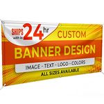 Personalized Banner 10' x 10' - Customized Vinyl Banner for Business, Graduation, Birthday Parties, Indoor Outdoor Use - Full Color 13oz Vinyl Custom Banner Sign with HD Printed Text, Photos and More