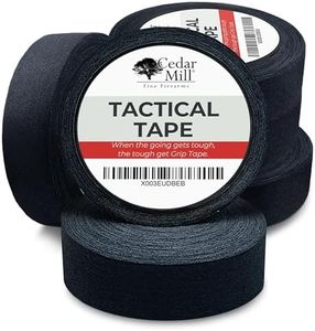 Magazine Protective Black Tactical Tape 1 Inch x 21.87 Yards - Water Resistant Grip Gun Wrap to Improve Handles, Non-Adhesive Multipurpose Military Tape for Guns, Rifle, and Shotgun - 4-pack