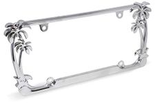 Cruiser Accessories 19003 License Plate Frame - Palm Tree, Chrome