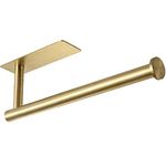 theaoo Gold Paper Towel Holder - Under Cabinet Paper Towel Holder for Kitchen, Adhesive Paper Towel Roll Rack for Bathroom Towel, Wall Mounted Matte Black Paper Towel Rack, SUS304 Stainless Steel