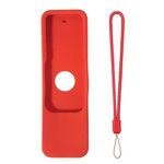 Dealfreez Silicone Tv Remote Cover for Apple TV 4K / 4th Gen Siri Remote Protective Case Sleeve (Red) [Remote NOT Included]