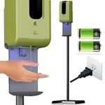 Crew & Axel Automatic Hand Sanitizer Dispenser with Stand and Drip Catcher and Refillable Bottle for - Sanitizer Stand (Green)