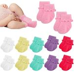 Toulite 12 Pairs Preemie Socks Girls and Boys Premature Ruffle Socks Preemie Turn Cuff Cotton Socks Hospital Nicu, Multicolored, One Size